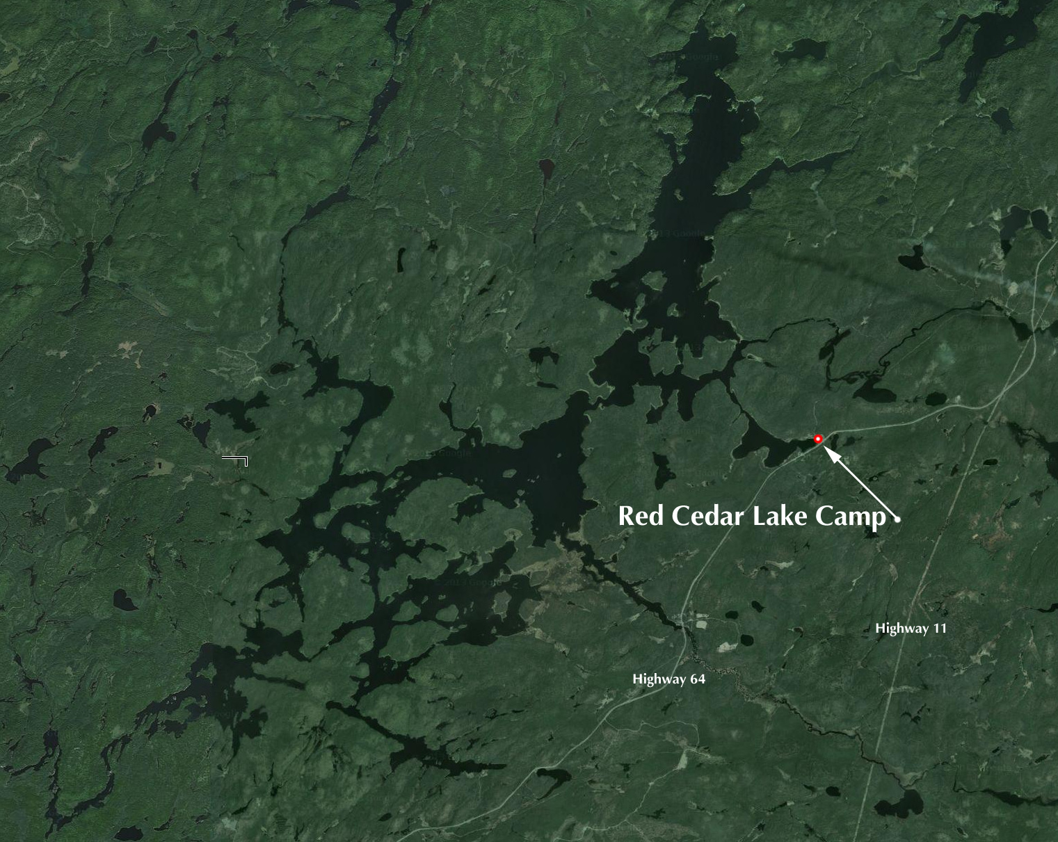 Map of Red Cedar Lake